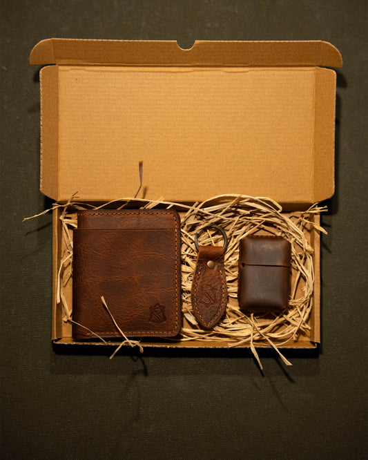 KİLİKYA+Deri Kılıflı Çakmak Seti